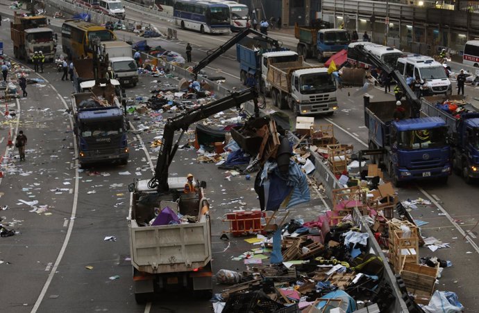 Desalojo en HOng Kong