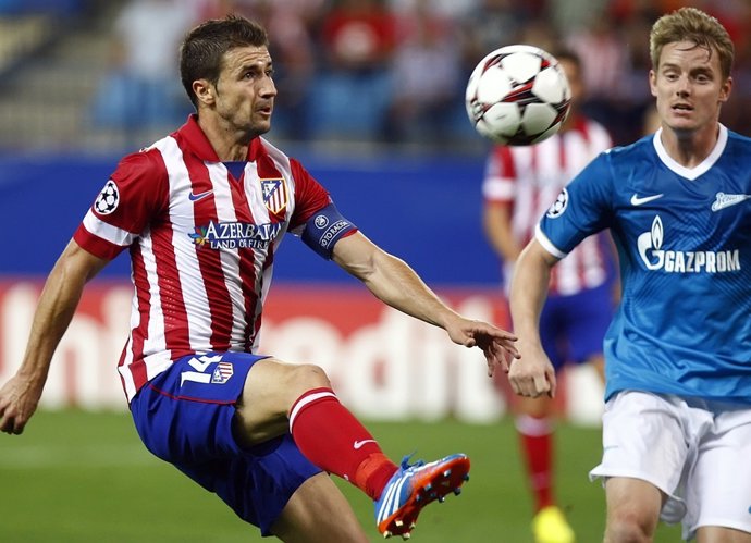 Gabi, en el Atlético-Zenit San Petersburgo del Vicente Calderón
