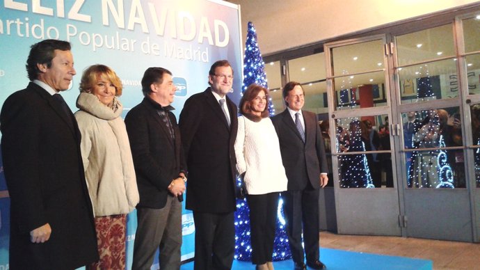 Acto de la cena del PP de Madrid con Rajoy, Aguirre, Botella e Ignacio González