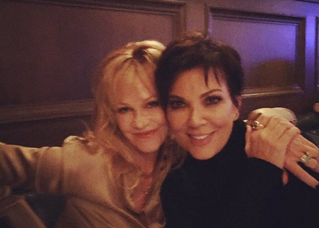 ¡Amistad Sorpresa! Melanie Griffith Con Kris Jenner, La Madre De Las Kardashian