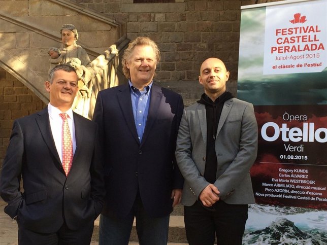 El dtor. Fest.De Peralada, Oriol Aguilà; el tenor Gregory Kunde y P.Azorín