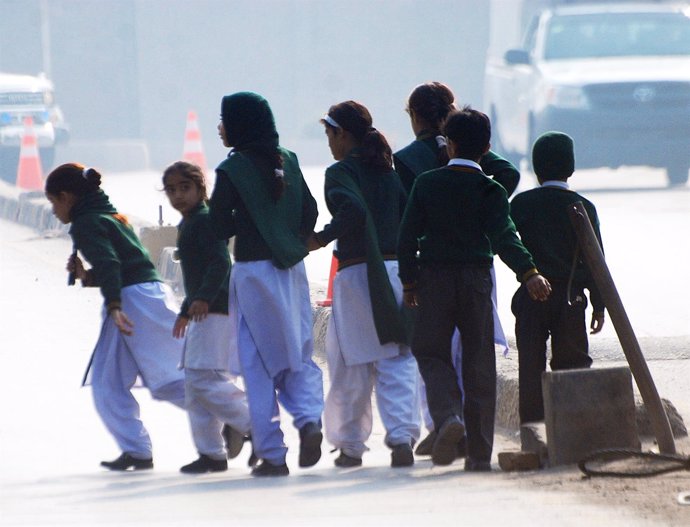 Escolares en Pakistán 