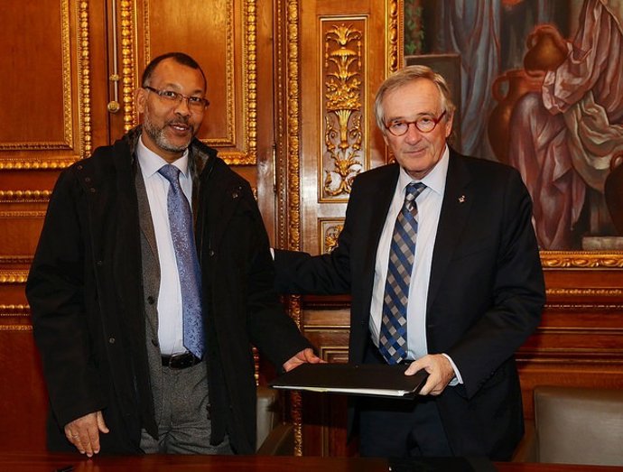 Mohamed Idaomar y Xavier Trias