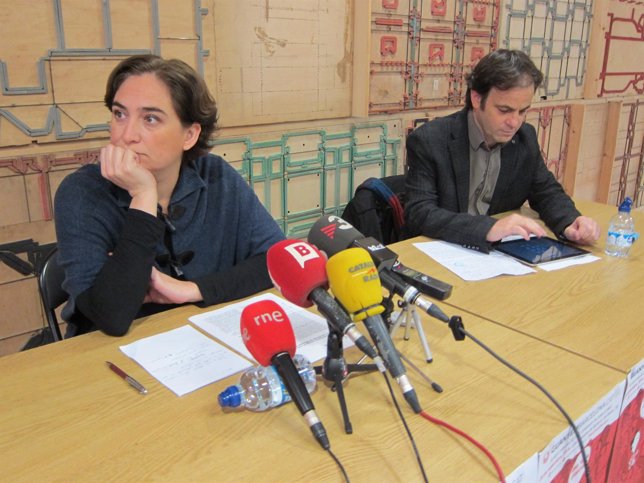 Los portavoces de Guanyem Barcelona, Ada Colau i Jaume Asens