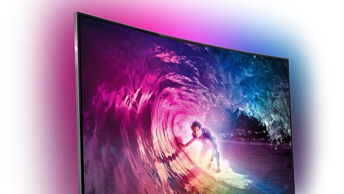 Televisor televisión Philips curvo curva