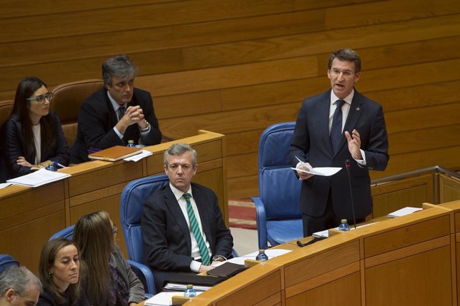 Sesión de control en el Parlamento de Galicia.