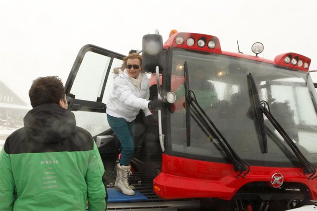 Rudi en la estación de esquí de Aramón Valdelinares