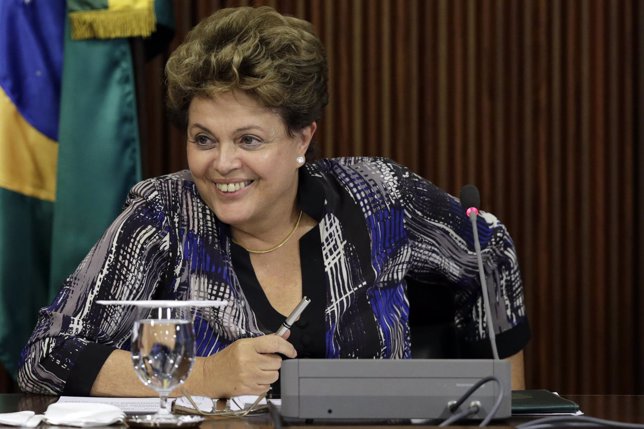 Presidenta de Brasil, Dilma Rousseff en el Planalto Palace