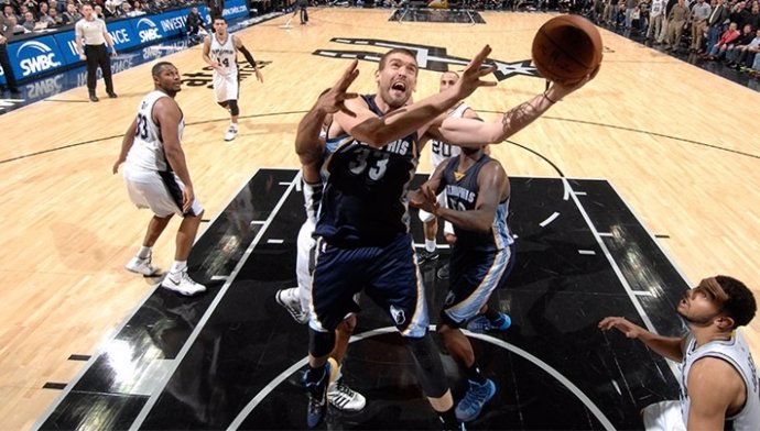 Marc Gasol en el Memphis Grizzlies - San Antonio Spurs