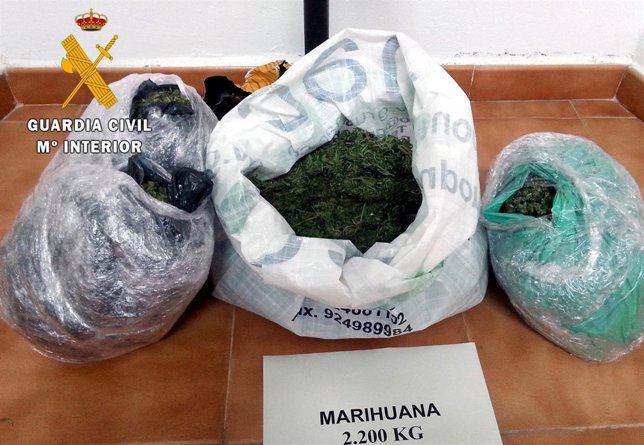 Marihuana incautada por la Guardia Civil