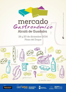 Cartel del Mercado Gastronómico de Alcalá de Guadaíra.