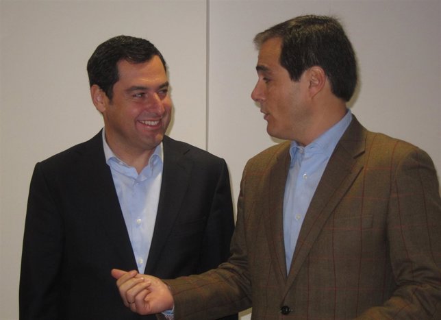 Juanma Moreno y José Antonio Nieto