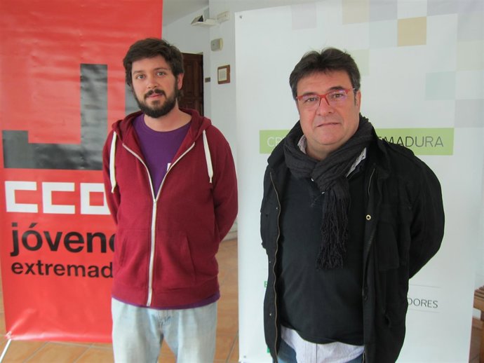Julián Carretero y Juan José Bote, de CCOO en Extremadura