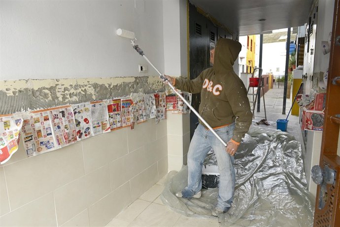 Obras en las viviendas sociales.             