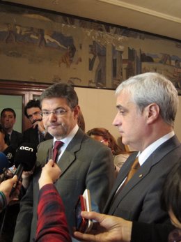 Ministro Rafael Catalá, conseller de Justicia de la Generalitat Germà Gordó