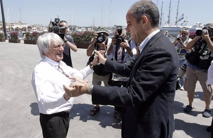 Camps saluda al magnate de la F-1, Bernie Ecclestone