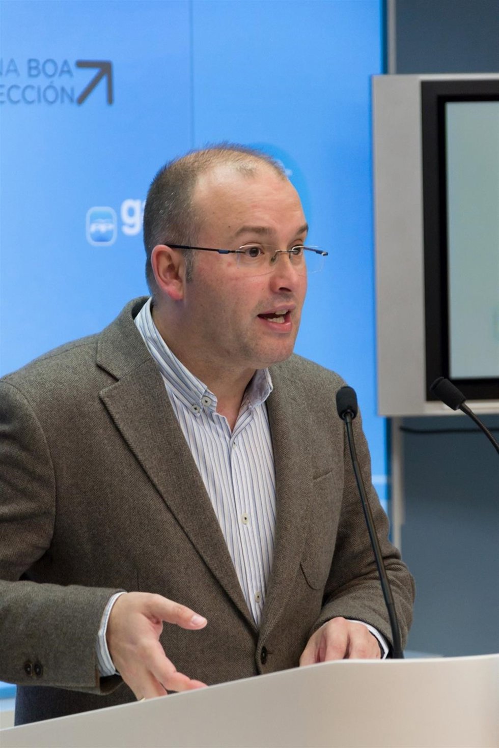 Miguel Tellado en rolda de prensa