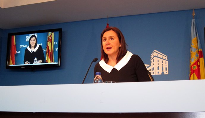 La consellera de Educación, María José Català, en rueda de prensa.