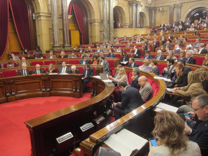 Vista del pleno del Parlament de Catalunya