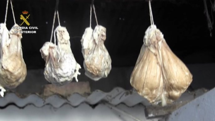 Alimentos inmovilizados por la Guardia Civil para controlar su comercio ilegal