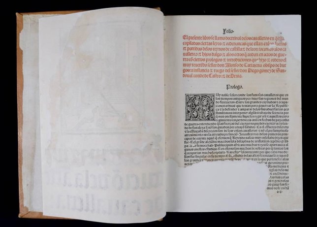 Imagen de uno de los incunables restaurados