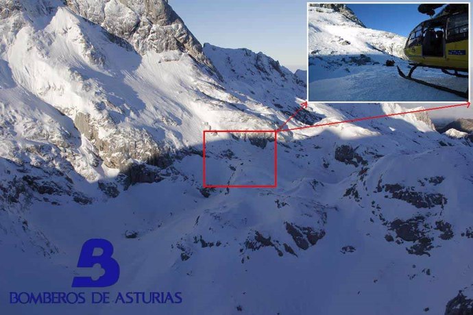 Rescate de un montañero en Picos de Europa