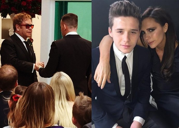 Elton John da el 'sí quiero' ante la atenta mirada de los Beckham