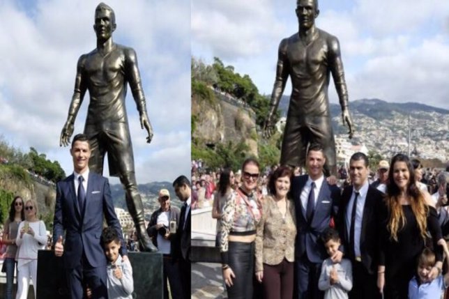 Cristiano Ronaldo inaugura su estatua en Funchal