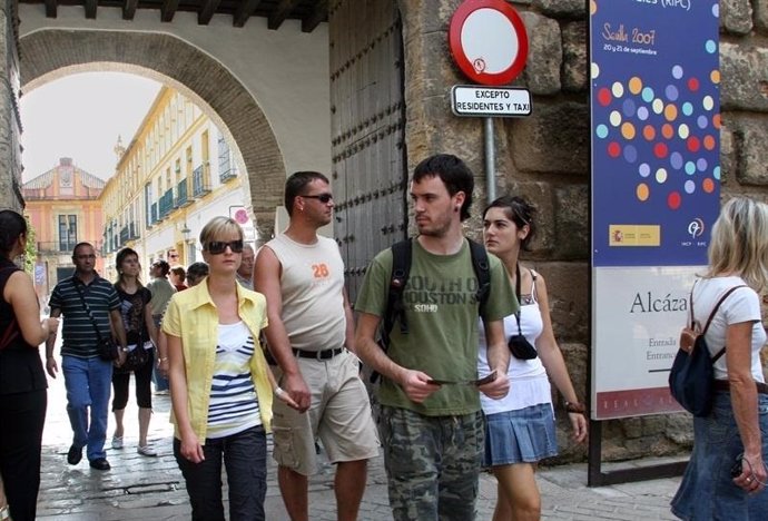 Turistas en Sevilla 