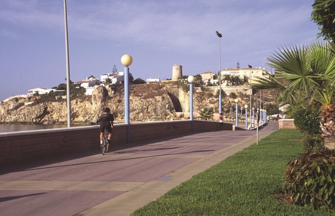 Turista en bici Málaga 