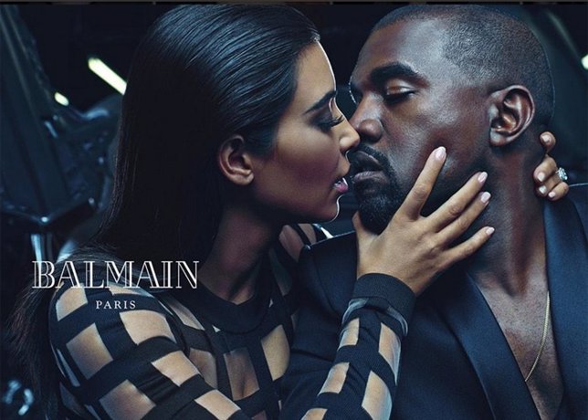 Kim Kardashian y Kayne West protagonizan la nueva campaña de Balmain
