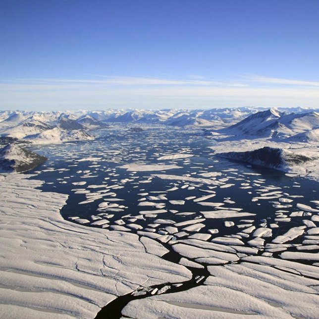 Placa de hielo polar en el Ártico