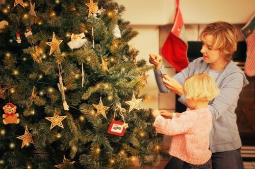 Navidad, familia, niños