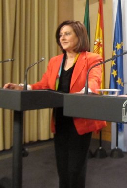 María José Sánchez Rubio, hoy en rueda de prensa