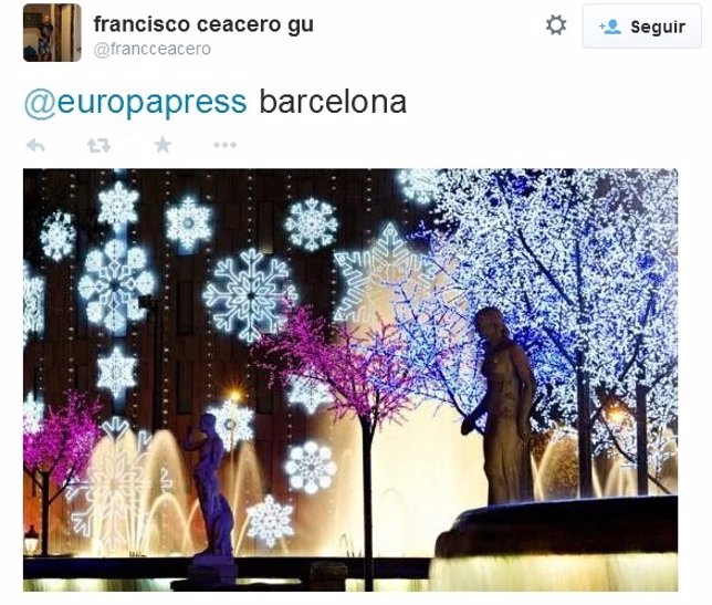 Twitter, Navidad en Barcelona