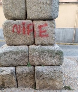 Pintada en el Acueducto.