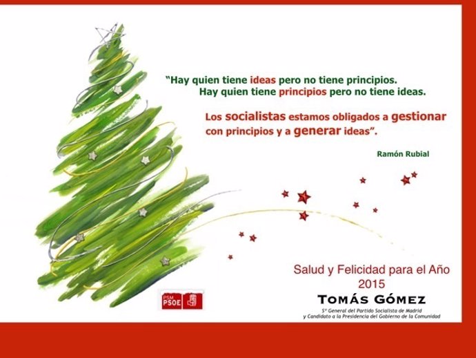 Felicitación de navidad de Tomás Gómez
