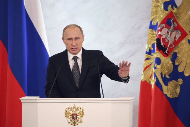 Vladimir Putin en su discurso ante el Parlamento ruso