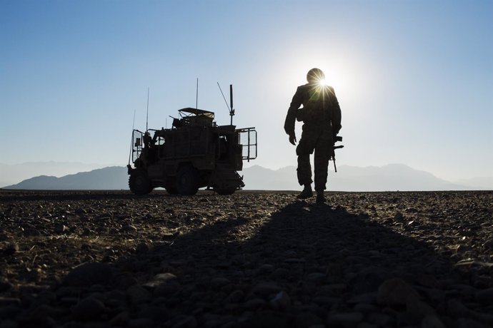Soldado estadounidense se retira de Afganistán