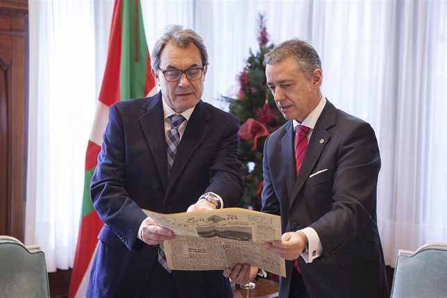 Iñigo Urkullu y Artur Mas