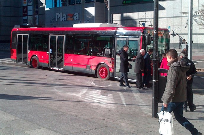Imagen de uno de los autobuses de la EMT