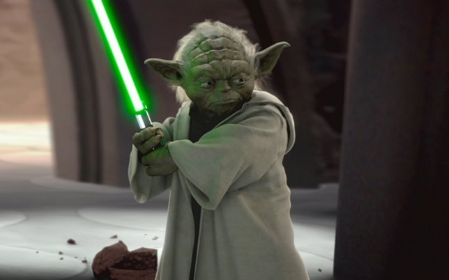 El maestro Yoda en Star Wars La Guerra de las Galaxias