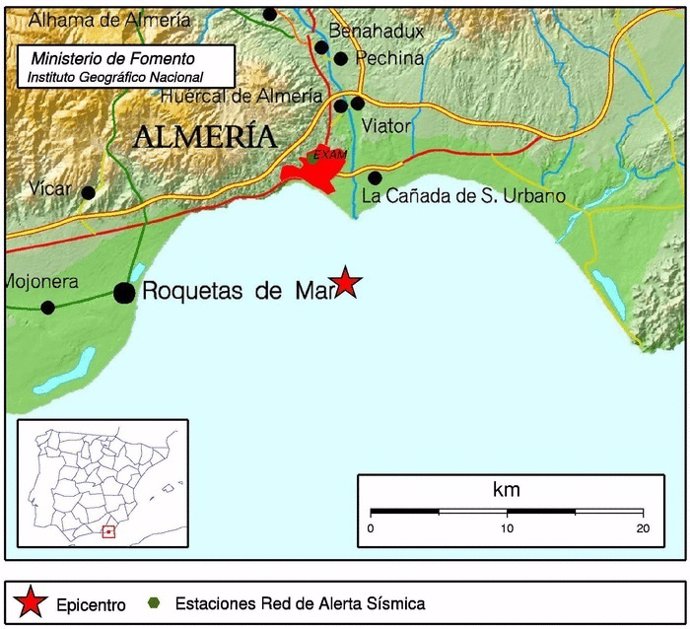 Terremoto al sur de Almería