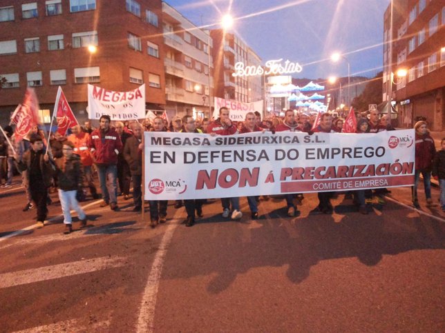 Protesta de Megasa en Ferrol