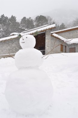 Muñeco de nieve, en la provincia de Huesca