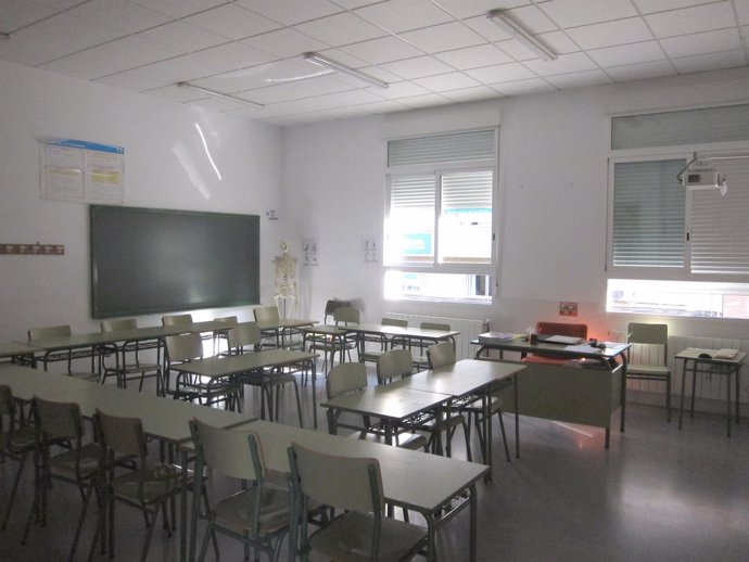 Interior de un aula de un colegio 