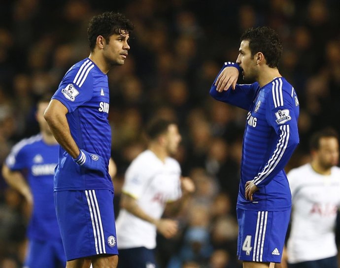 Diego Costa y Cesc Fábregas, jugadores del Chelsea