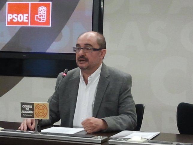 El secretario general del PSOE en Aragón, Javier Lambán.      