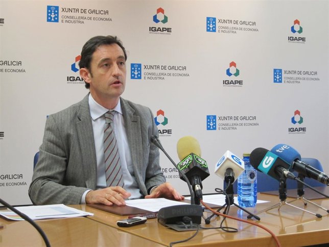 El director del Igape, Javier Aguilera, en rueda de prensa