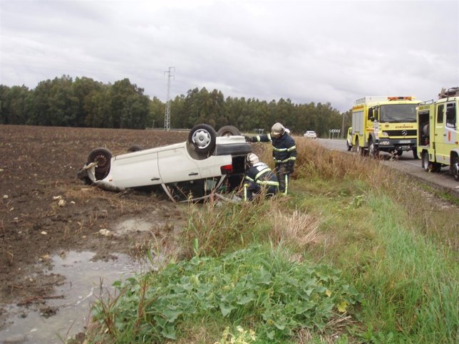 Accidente en la A-384 en Cádiz.